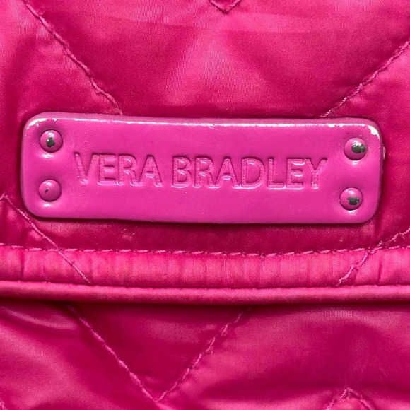Vera Bradley hot pink quilted puffy crossbody purse - Picture 5 of 6